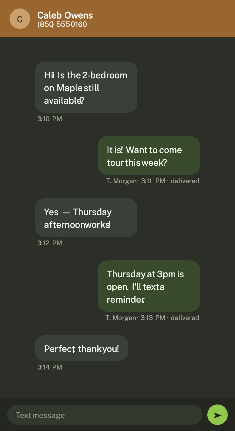 TextBox conversation on a phone